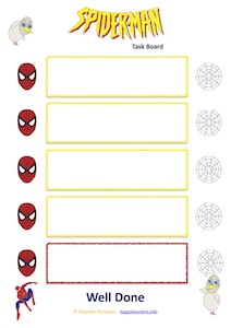 Spiderman 12345 Task Board